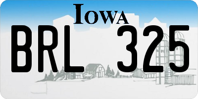 IA license plate BRL325