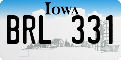 IA license plate BRL331
