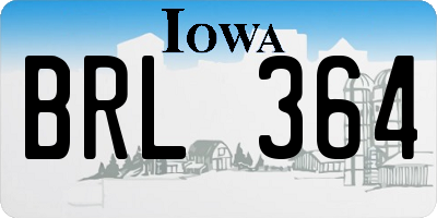 IA license plate BRL364