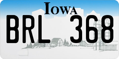 IA license plate BRL368