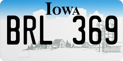 IA license plate BRL369