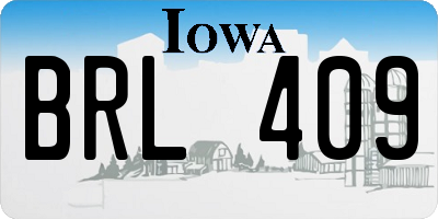 IA license plate BRL409