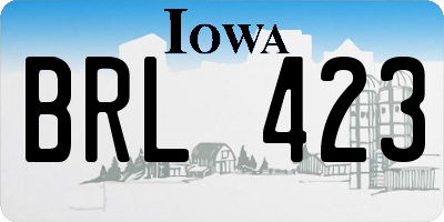 IA license plate BRL423