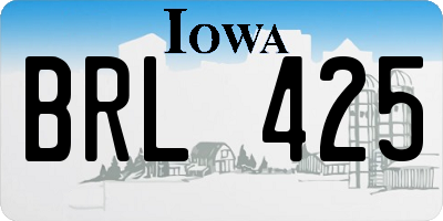 IA license plate BRL425