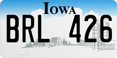 IA license plate BRL426