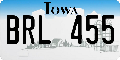 IA license plate BRL455