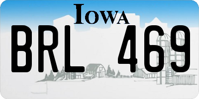 IA license plate BRL469