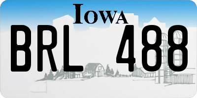 IA license plate BRL488
