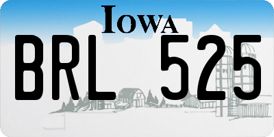 IA license plate BRL525