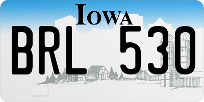 IA license plate BRL530