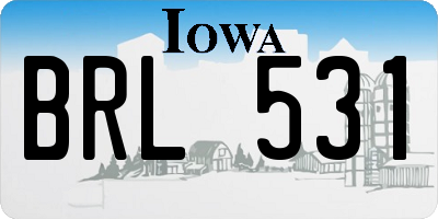 IA license plate BRL531