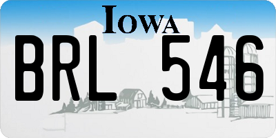 IA license plate BRL546