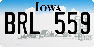 IA license plate BRL559