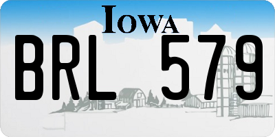 IA license plate BRL579
