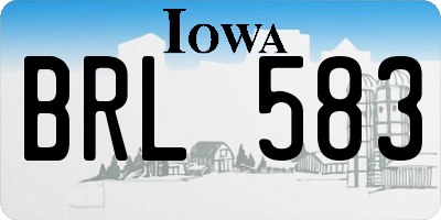 IA license plate BRL583
