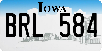 IA license plate BRL584