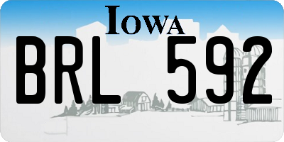 IA license plate BRL592