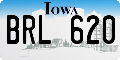 IA license plate BRL620