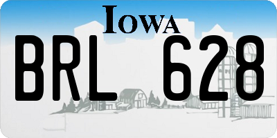 IA license plate BRL628