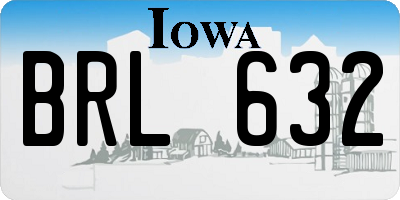IA license plate BRL632