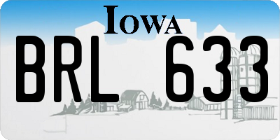 IA license plate BRL633
