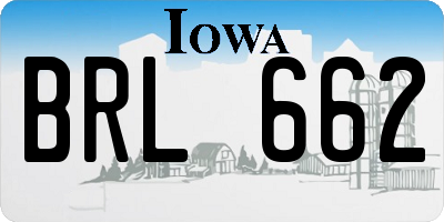 IA license plate BRL662