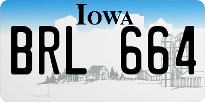 IA license plate BRL664