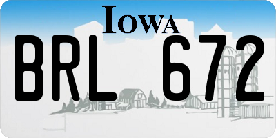 IA license plate BRL672
