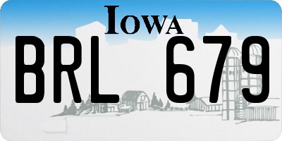 IA license plate BRL679
