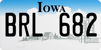 IA license plate BRL682