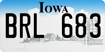 IA license plate BRL683