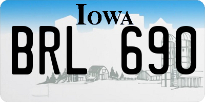 IA license plate BRL690