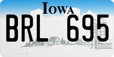 IA license plate BRL695