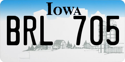 IA license plate BRL705