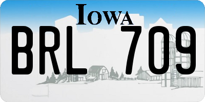 IA license plate BRL709