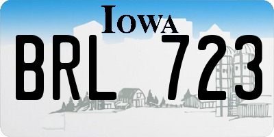 IA license plate BRL723