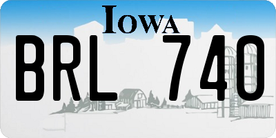 IA license plate BRL740