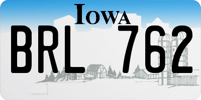 IA license plate BRL762
