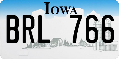 IA license plate BRL766