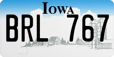 IA license plate BRL767
