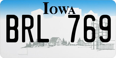 IA license plate BRL769