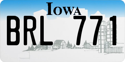 IA license plate BRL771