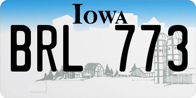 IA license plate BRL773