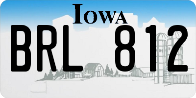 IA license plate BRL812