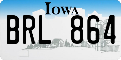 IA license plate BRL864