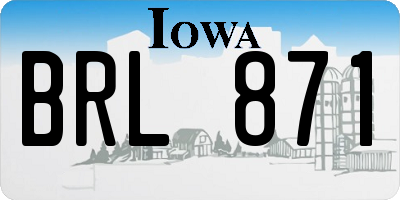 IA license plate BRL871