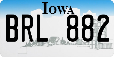 IA license plate BRL882