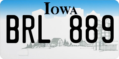 IA license plate BRL889