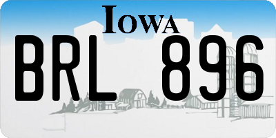 IA license plate BRL896