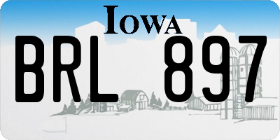 IA license plate BRL897